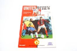 A United Review, signed by Roy Keane, David Beckham, Ryan Giggs, Andy Cole, Brian McClair,