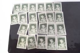 Twenty two 1964 Slanta stamps, World Champion Boxer Series,