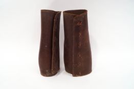 A pair of gentleman's leather gaitors