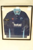 An Gloucester County Cricket Club shirt, signed and framed,