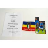 A Captain Roberto Baggio armband with certificate and photograph,