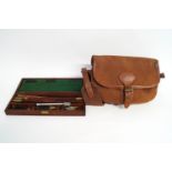 A Barbour canvas leather/cartridge bag,