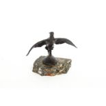 A signed Puchta bronze figure of a pheasant, signed on marble base, 10.