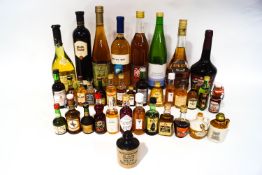 A quantity of miniature liqueurs,