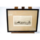 William Lionel Wyllie , 'Atlantic Fleet Coming in to Portsmouth Harbour', Etching,