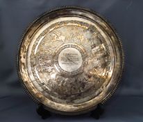 A Victorian silver salver, by Samuel Roberts and Charles Belk, Sheffield 1875,