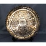 A Victorian silver salver, by Samuel Roberts and Charles Belk, Sheffield 1875,