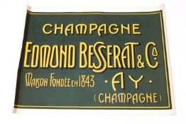 Two early 20th century posters titled 'Champagne Edmond Besserat & Co,