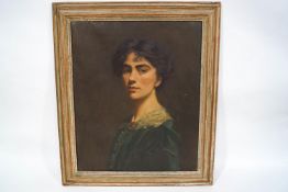 English School, 1900's, Portrait of a young lady,