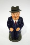 A Royal Doulton character jug of Cliff Cornell, printed marks to base - 'Greetings Cliff Cornell,