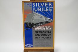After Frank Newbould 'The Silver Jubilee' poster for London and North Eastern Railway.