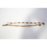 A bracelet, stamped '375', set with mystic topaz; and a bracelet stamped '9kt'; 8.