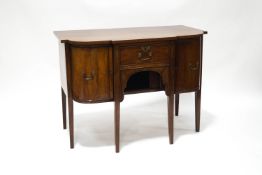 A George III style mahogany sideboard od small proportions,