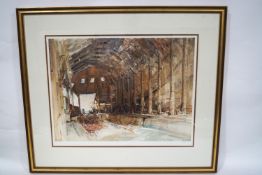 Sir William Russell Flint, Dry Dock, limited edition print, Numbered in pencil 532/750,