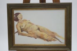 Rose Fay, reclining nude, oil on canvas, signed lower right,