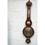 A 19th century mahogany banjo barometer by Frost of Winchester,