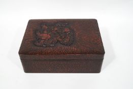 An early 20th century rectangular Chinese lacquer box,