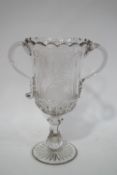 A 19th century Continental glass celery vase,