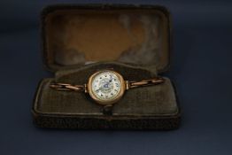 A 9 carat gold ladies wristwatch, the movement signed 'ITO Watch Co.