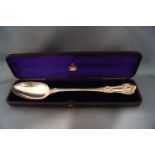 A Victorian Queen's Honeysuckle pattern silver basting spoon, by George Adams, London 1848, 30.