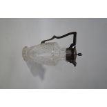 A silver mounted and glass cut claret jug, marks rubbed, circa 1903,