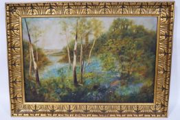 Haggis, 20th century, Forest Scene, Oil on canvas, signed lower left,