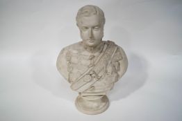 A Victorian Parian bust of Albert Edward Prince of Wales, inscribed 'Art Union of London,