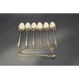 A set of six silver Hanoverian pattern teaspoons, by John Round,