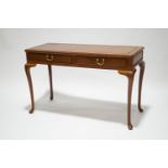 A Chinese hardwood writing desk with two drawers,