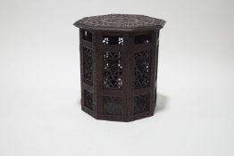 An Anglo Indian carved hardwood occasional table,