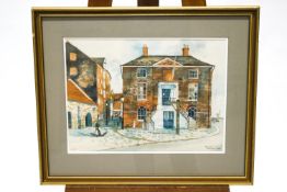 Ray Evans, Custom House, Poole, pen and watercolour, Signed and titled lower right, 33.