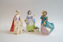 Three Royal Doulton figures: Bess HN2002, Delphine HN 2136,