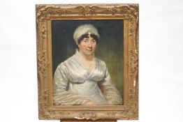 Style of Sir William Beechey, 19th century, Portrait of a lady, Oil on canvas,