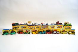 Eighteen of Matchbox Lesney "Models of Yesteryear" (some duplicates: Y-7 1913 Mercer Raceabout,