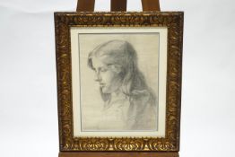 John Mallows Yangman (1817-1899), portrait of a Young Woman, pencil, Signed and dated lower left,