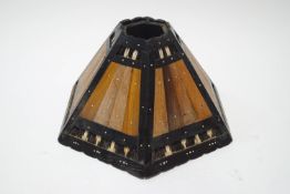 An unusual exotic hardwood and porcupine quill six sided container, 29cm high x 51cm wide,