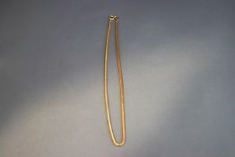 A 9 carat gold chain of Brazilian links, 7.