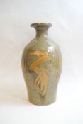 Jeremy Leach (b 1941), a Lowerdown Pottery Stoneware vase, impressed seal and monogram to base,