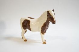 A Beswick Shetland pony, Skewbald, gloss (BCC95), Hollydell Dixie shape, H185,