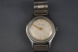 Breitling, a mid-size chrome plated wristwatch, circa 1950,