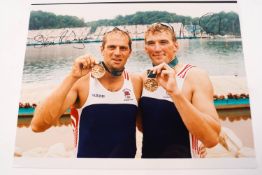 A signed photograph of Matthew Pinsent and Steve Redgrave,
