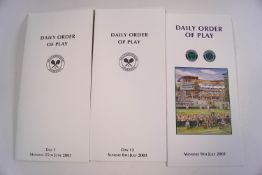 Tennis interest: Orders of Play, 2000-2003, 78th Olympics, thirty tickets,