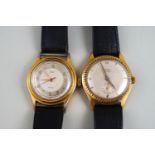 Two Net vintage wrist watches, comprising; a gold-plated and stainless round wrist watch,