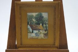 G* O* W*, Tam'O'Shanter's Cottage, Bidstone, June 1911, watercolour, signed lower left,