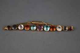 A multi gem bracelet probably of Sri Lankan or Ceylonese origin,