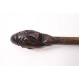 A Polynesian style walking stick,