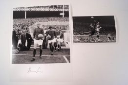 Two signed photographs of Dennis Law, OBE,