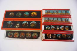 A collection of approximately sixty magic lantern slides,