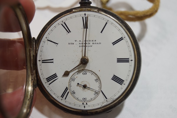 T A Jones, 352 Essex Road, London a Victorian silver cased open face keywind pocket watch, - Image 2 of 3