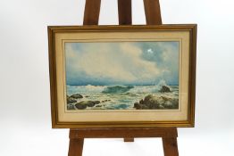 L H Bennett, The waves, seascape, watercolour,
